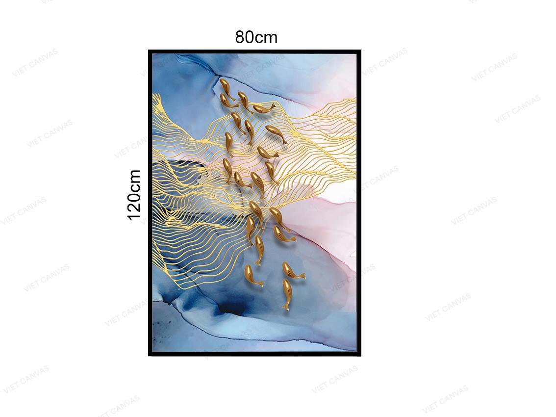 Tranh Cá Vàng Bơi Lội - VZ828