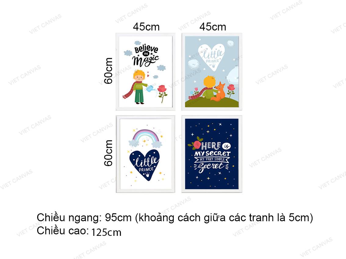 Bộ 4 Tranh Hoạt Hình Và Quotes - VZ140.1