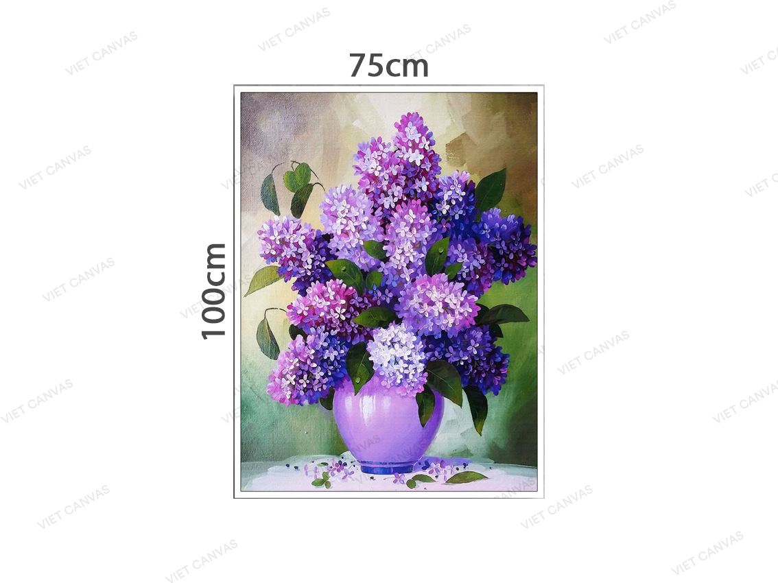 Tranh Chậu Hoa Sắc Tím Ngọt Ngào - VZ618