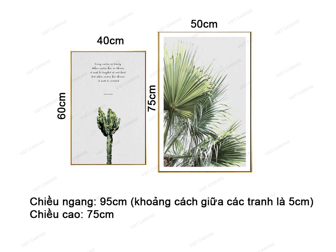Bộ 2 Tranh Cành Lá - VZ212.3