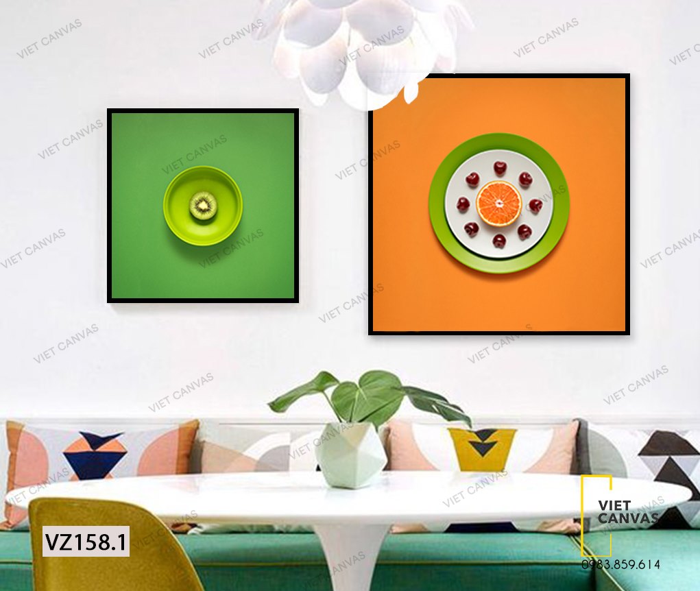 Bộ 2 Tranh Trái Cây Tươi Mát - VZ158.1