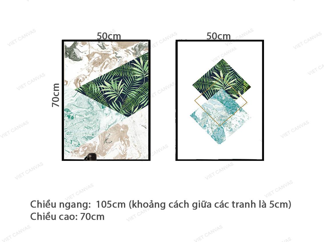 Bộ 2 Tranh Lá Cây Tươi Mát - VZ903.2