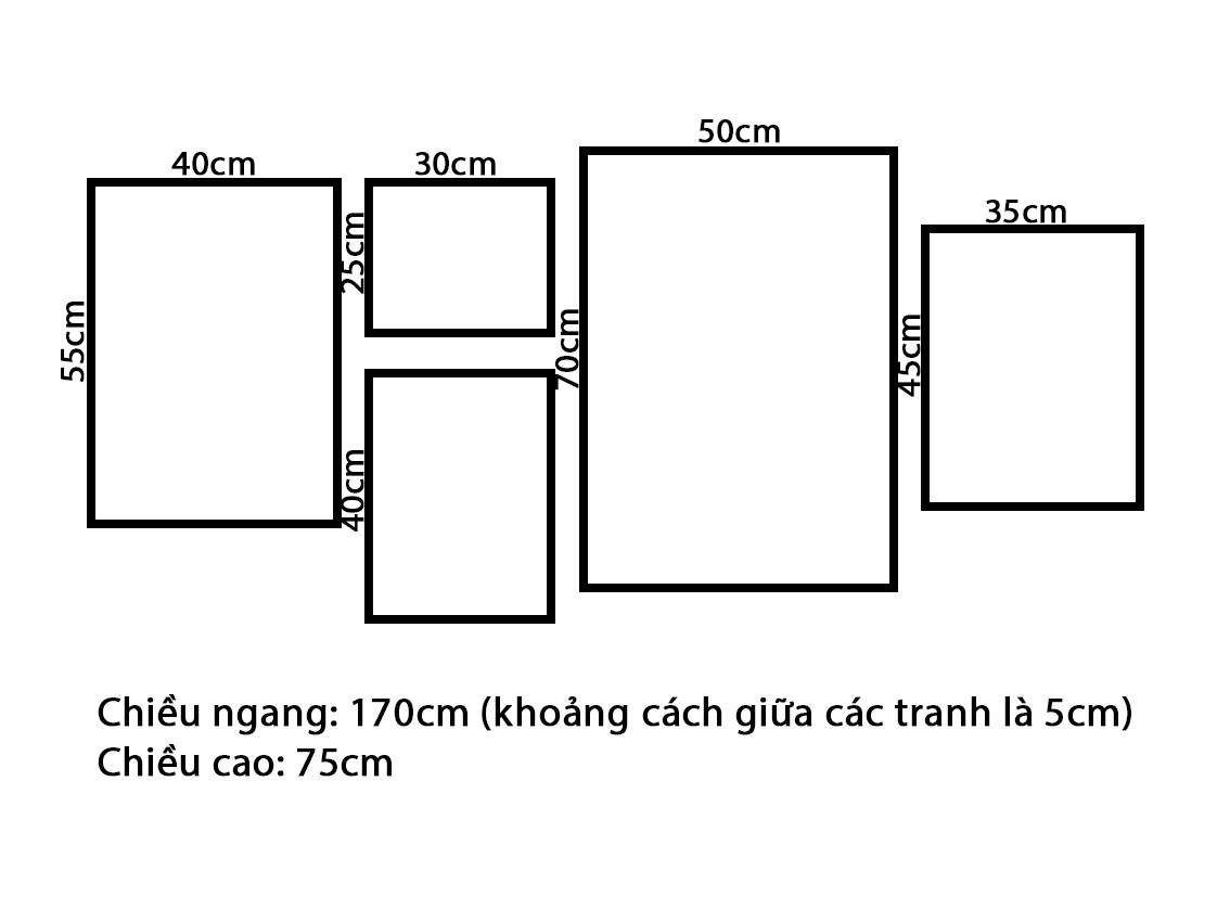 Bộ 5 Tranh Biển Xanh Mùa Hè - VZ333.1