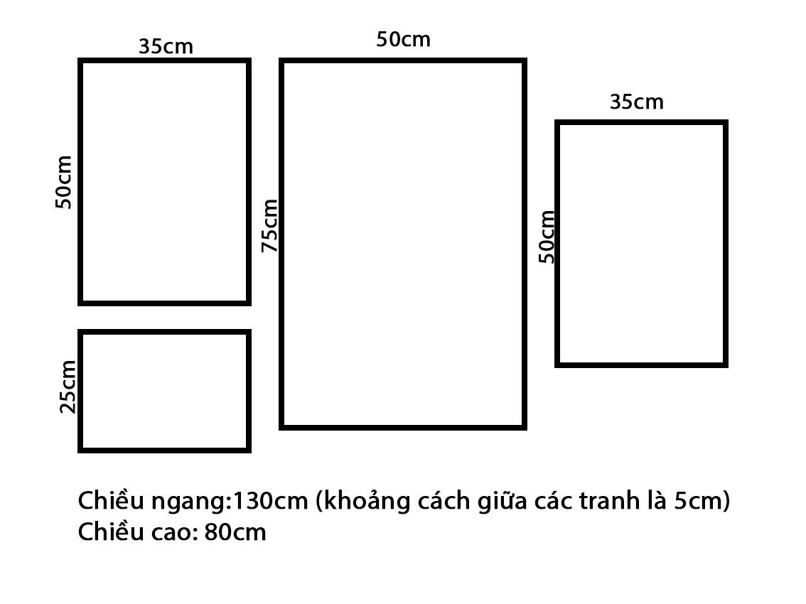 Bộ 4 Tranh Biển Xanh Nắng Vàng - VZ333.2