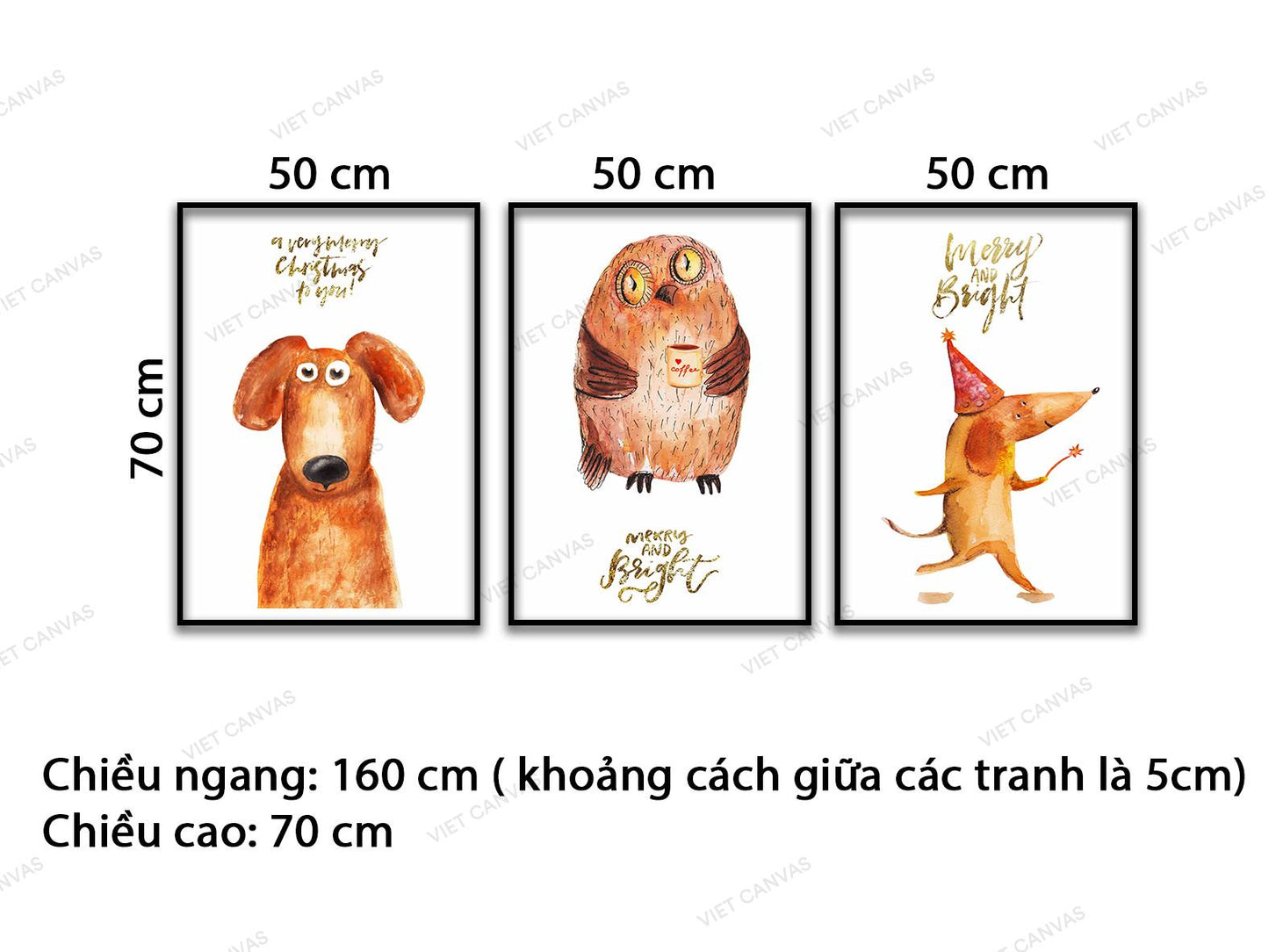 Bộ 3 Tranh Những Thú Vật Ngộ Nghĩnh - VD251