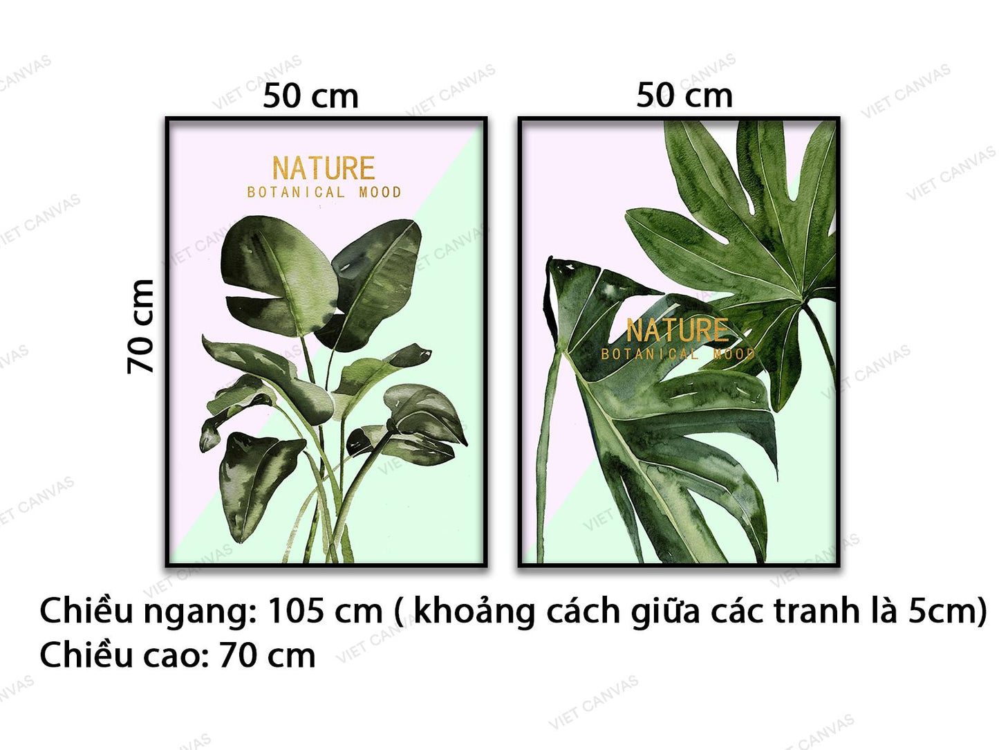 Bộ 2 Tranh Lá Cây Thiên Nhiên - VD294