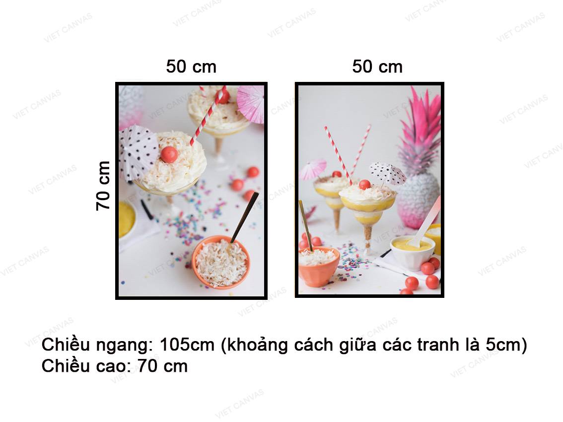 Bộ 2 Tranh Kem Tươi Mát Lạnh - VZ164.2