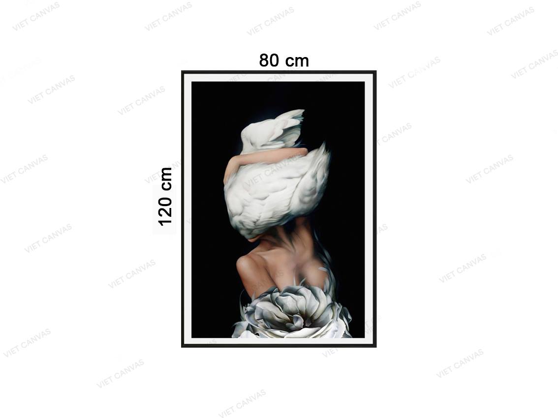 Tranh Cô Gái Và Lông Vũ - VY016.3
