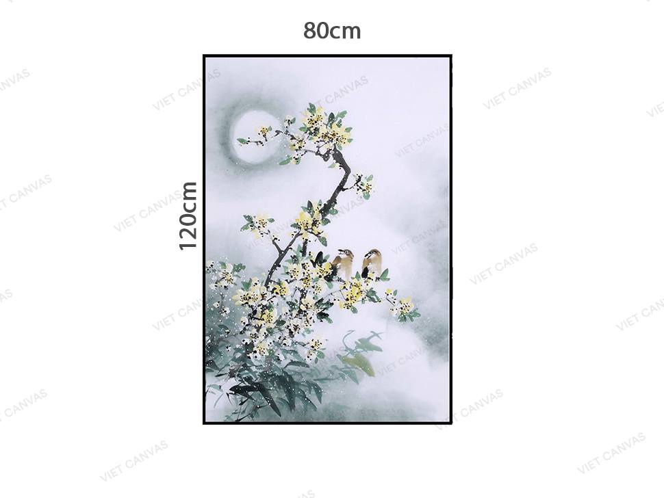 Tranh Nhành Hoa Vàng Dưới Ánh Trăng - VZ916.2