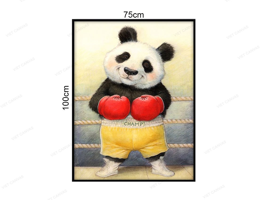 Tranh Chú Gấu Trúc Dễ Thương - VZ902