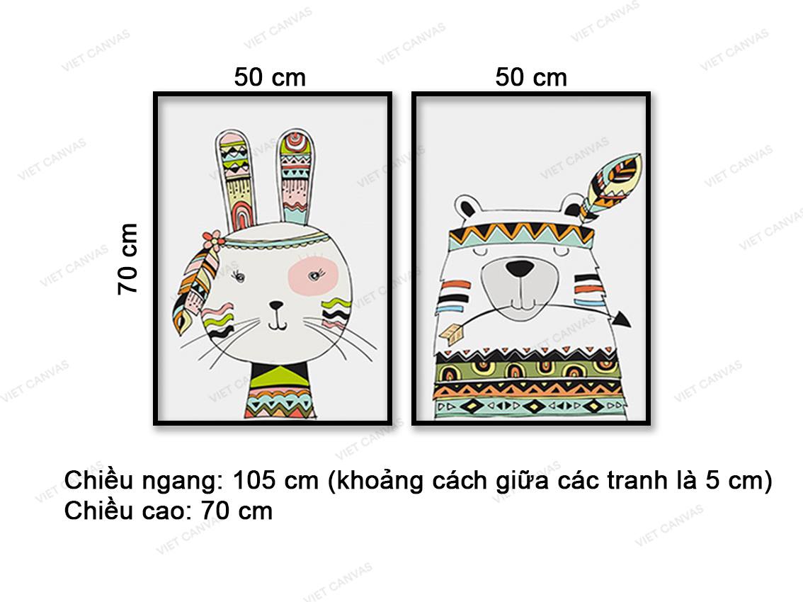 Bộ 2 Tranh Hai Chú Mèo May Mắn - VY084.2