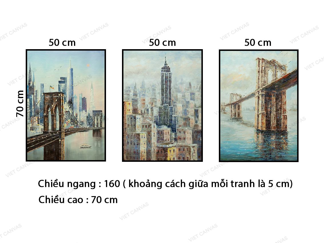 Bộ 3 Tranh Địa Danh Thế Giới - VZ538.1
