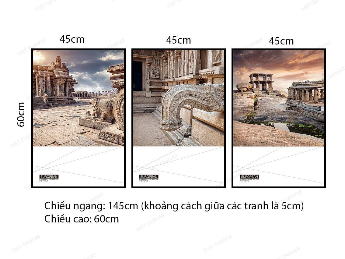 Bộ 3 Tranh Vẻ Đẹp Kì Quan Thế Giới - VD489