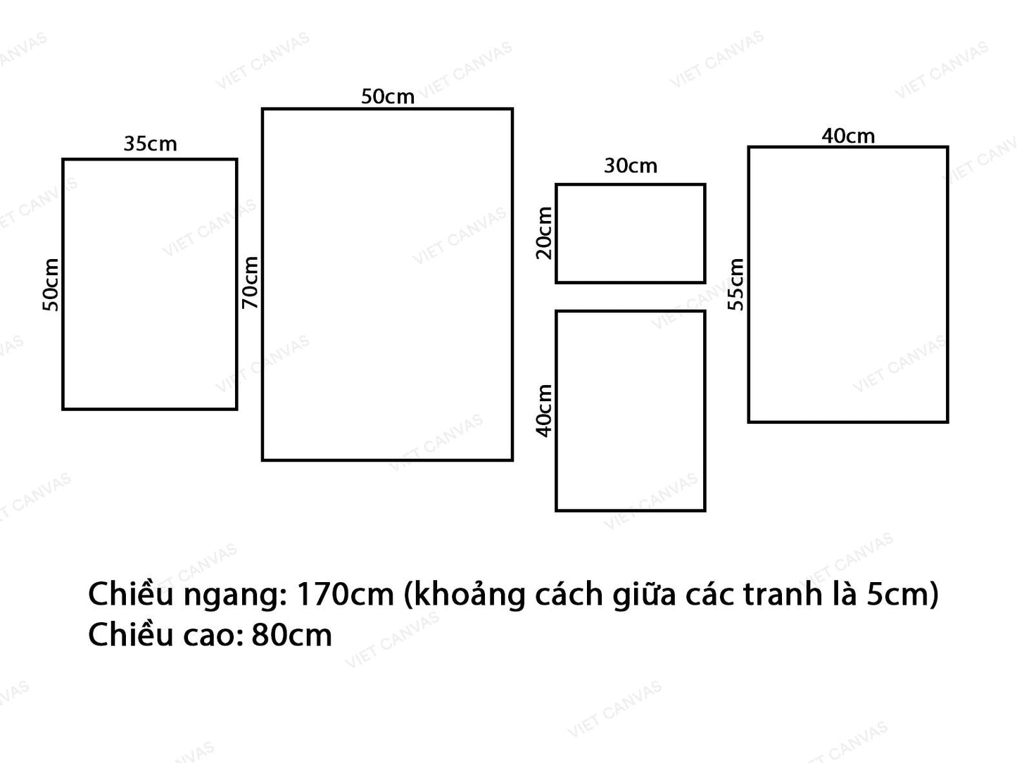 Bộ 5 Tranh Vườn Hoa Và Quotes - VZ937.2