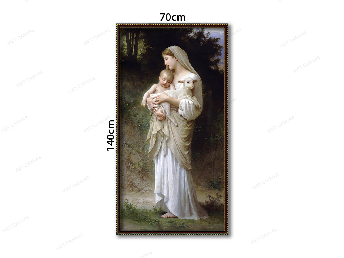 Tranh Đức Mẹ Maria Và Các Con - HD886