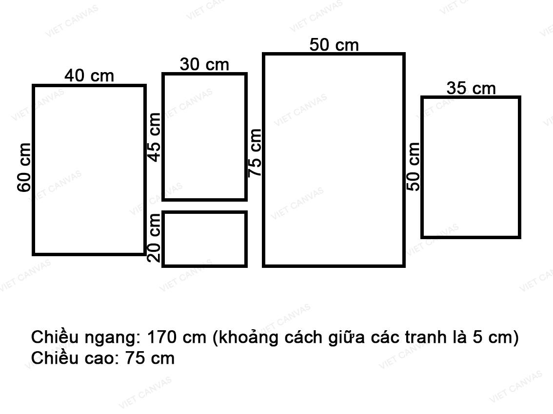 Bộ 5 Tranh Trái Dứa Và Lá Cây - VY039.1
