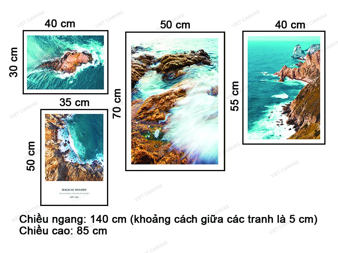 Bộ 5 Tranh Sóng Vỗ - VZ311.2