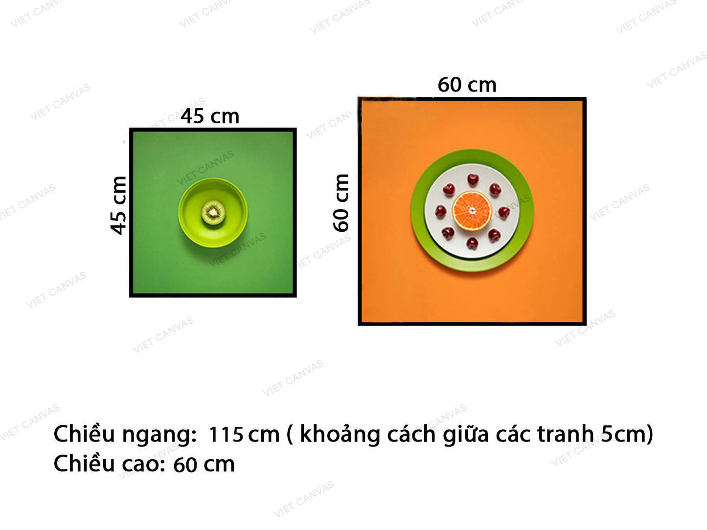 Bộ 2 Tranh Trái Cây Tươi Mát - VZ158.1