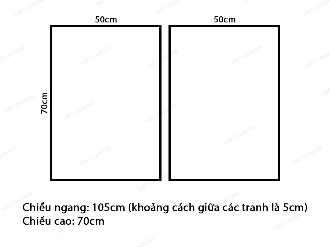 Bộ 2 Tranh Những Bông Hoa Tím Rực Rỡ - VZ608.4