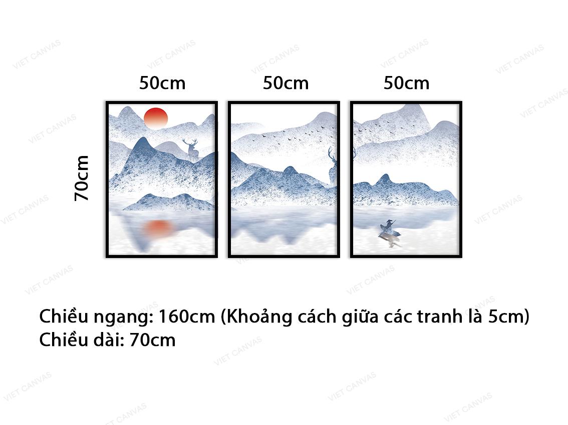 Bộ 3 Tranh Non Nước Tươi Đẹp - VC894