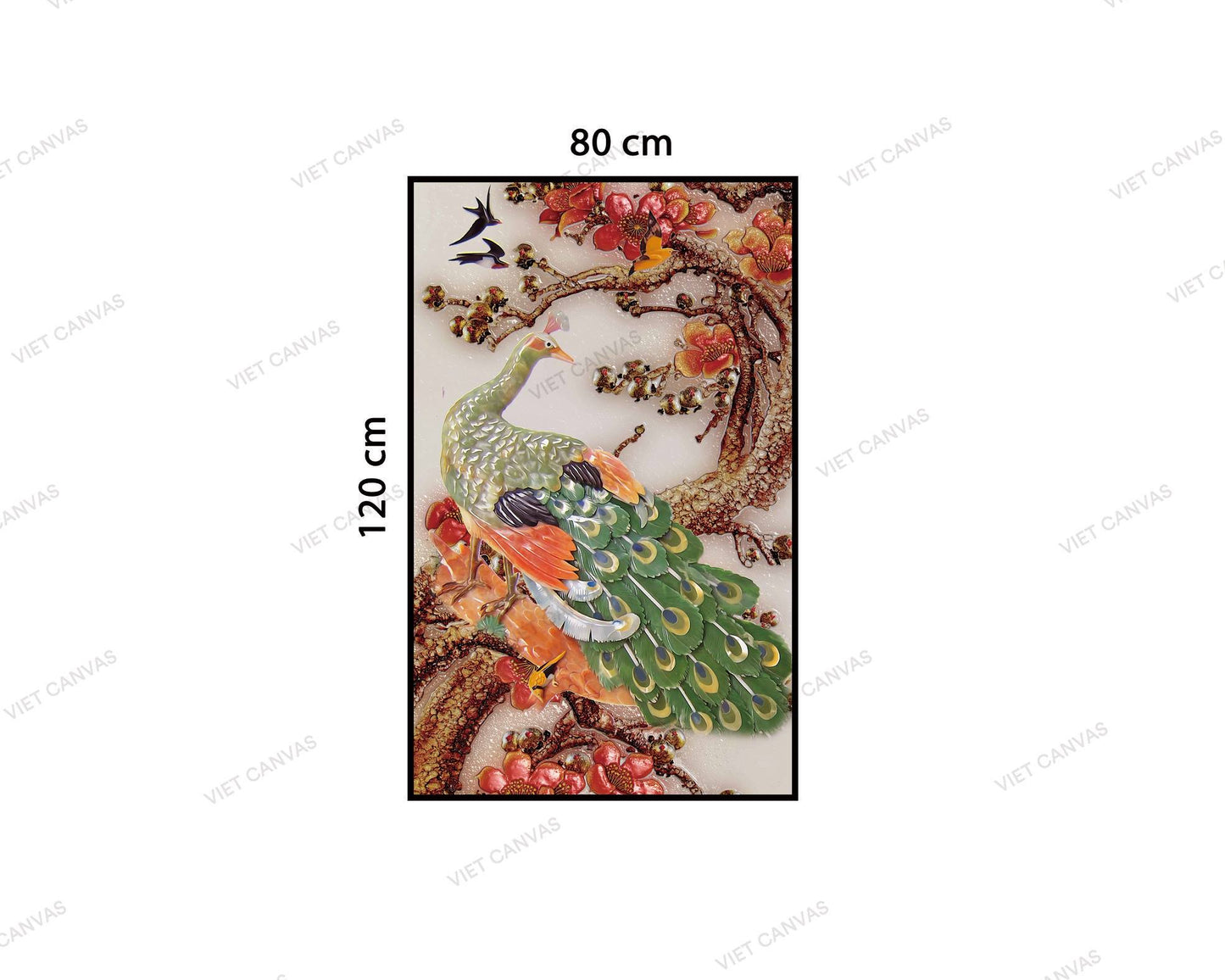 Tranh Chú Công Đậu Trên Cành - VC741