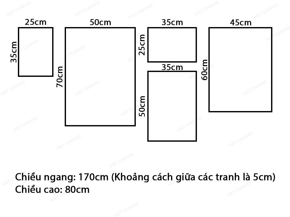 Bộ 5 Tranh Cà Phê - VK033.1