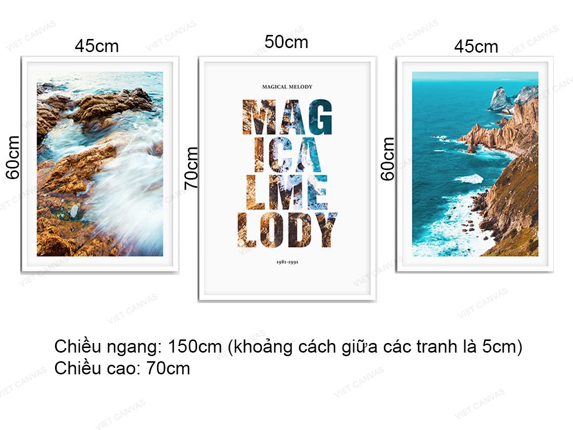 Bộ 3 Tranh Biển Cả Và Quotes - VZ311.5