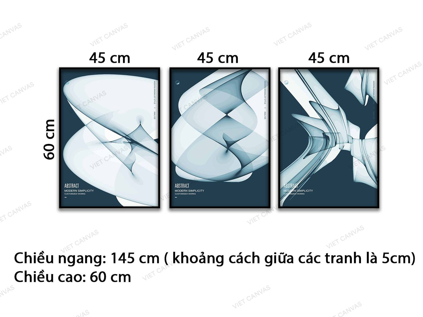 Bộ 3 Tranh Hình Không Gian - VD296