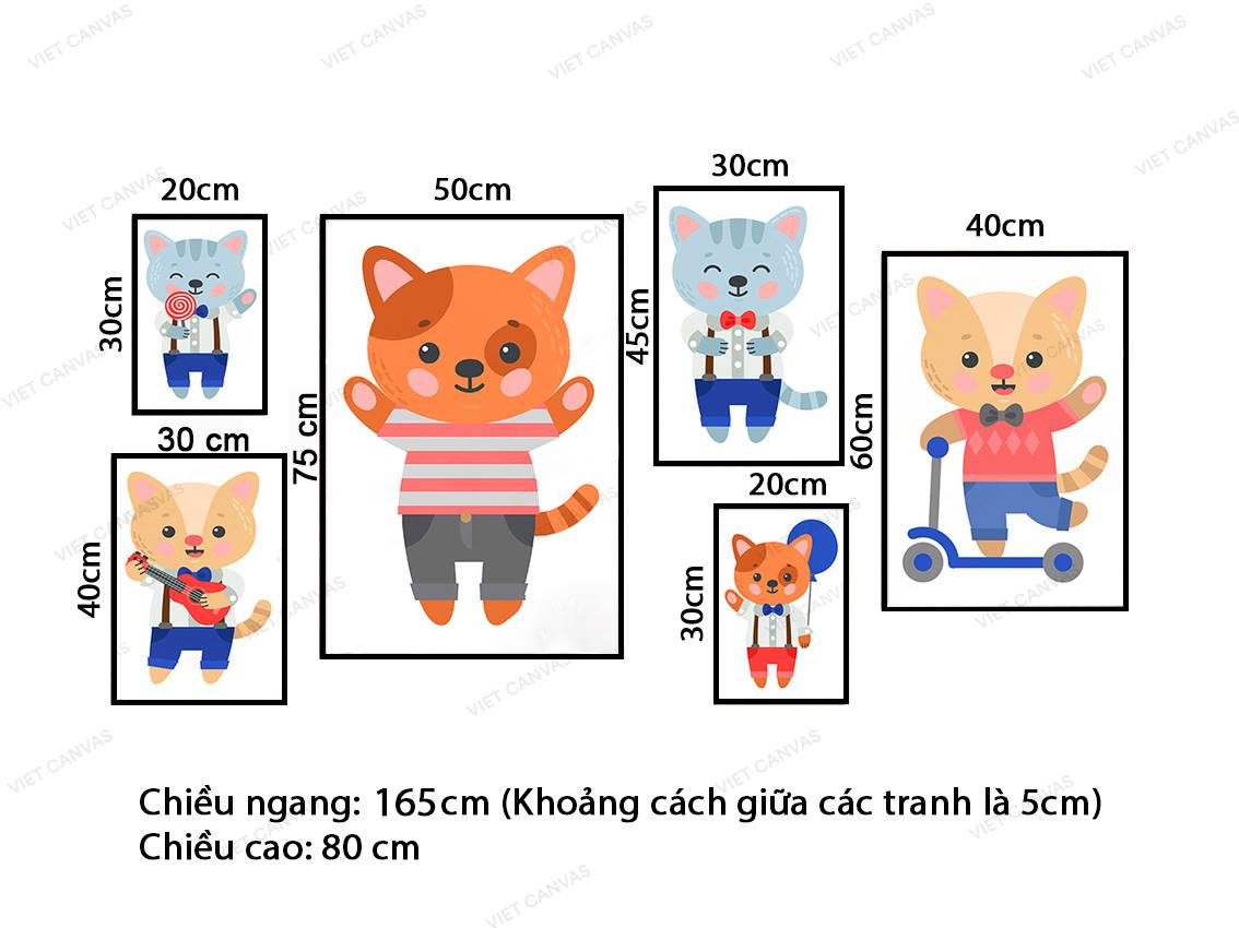 Bộ 6 Tranh Thú Dễ Thương - VY006.1