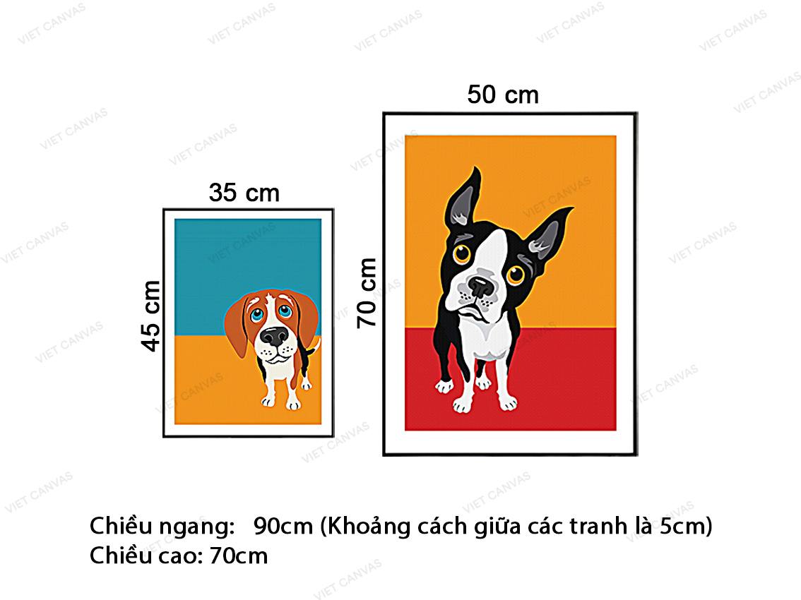 Bộ 2 Tranh Chú Chó - VZ889.2