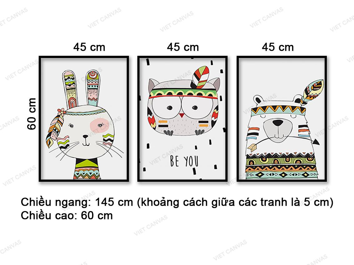 Bộ 3 Tranh Ba Chú Mèo Dễ Thương - VY084.1