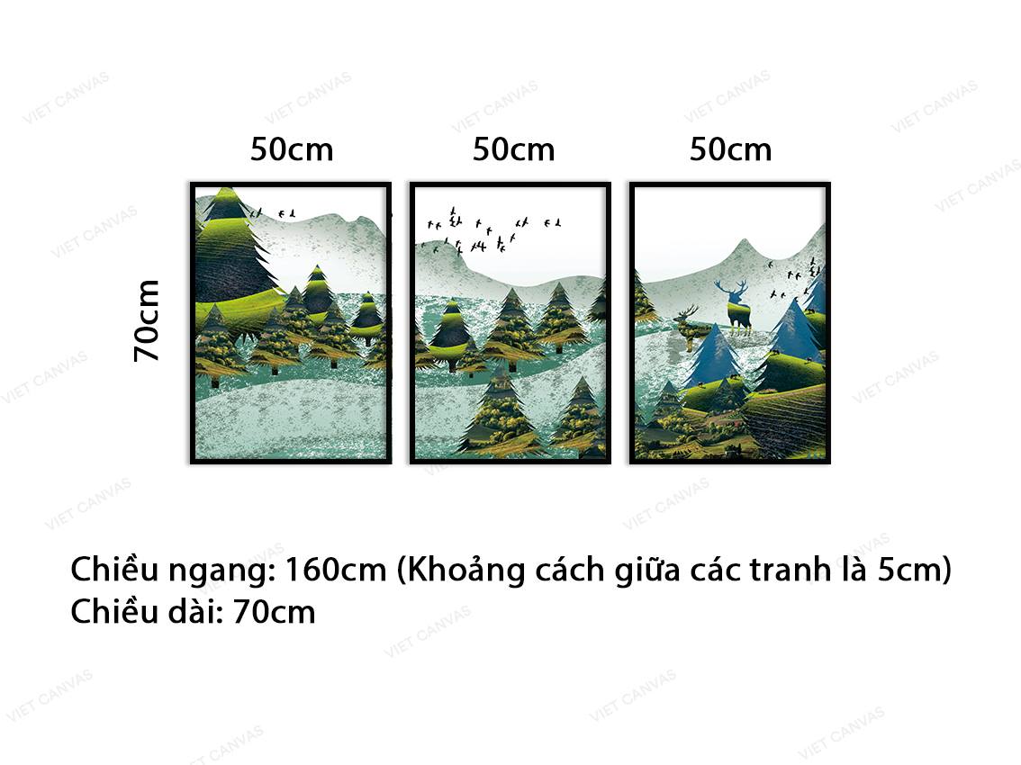 Bộ 3 Tranh Thiên Nhiên Hùng Vĩ - VC891