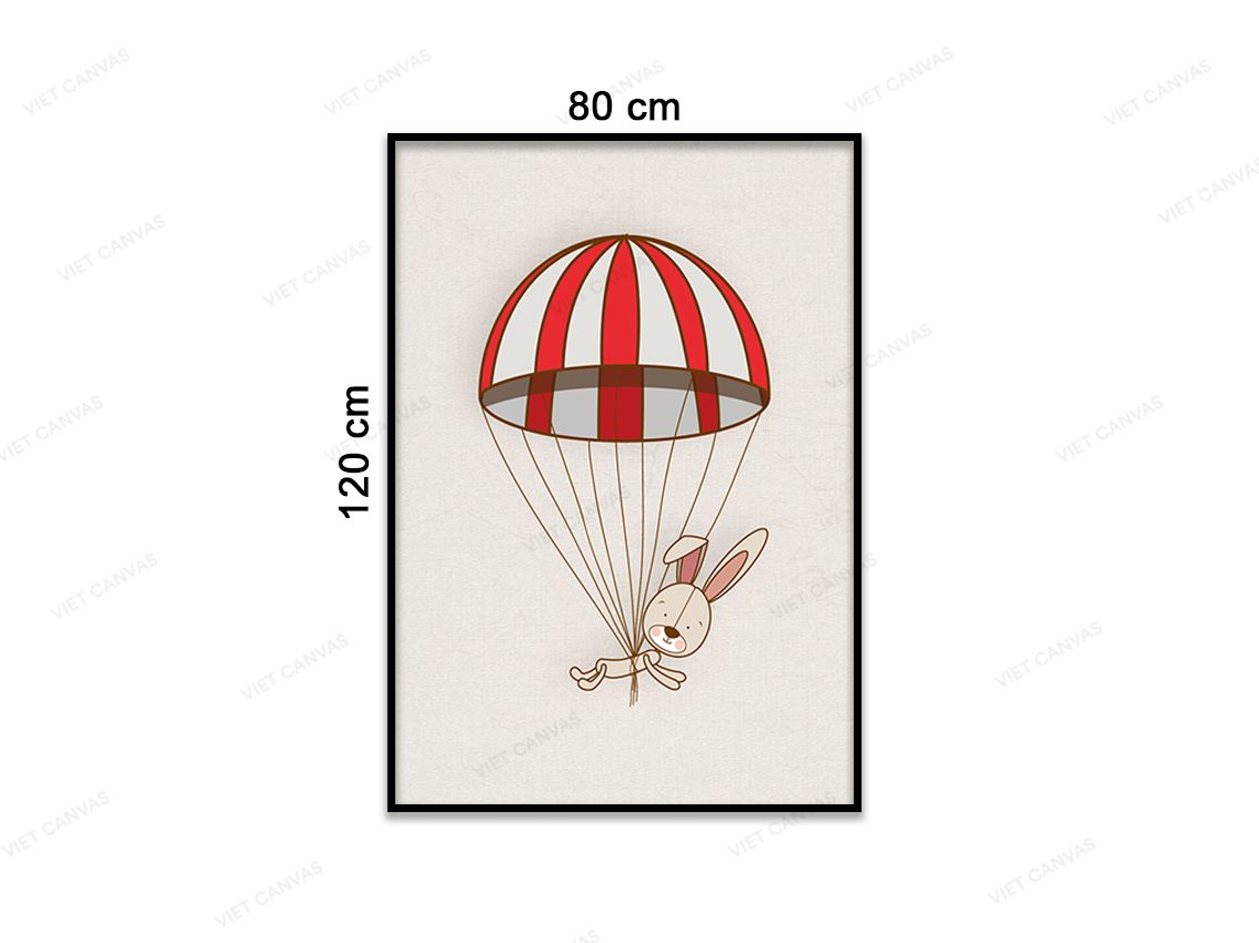 Tranh Chú Thỏ Nhảy Dù - VY083.2