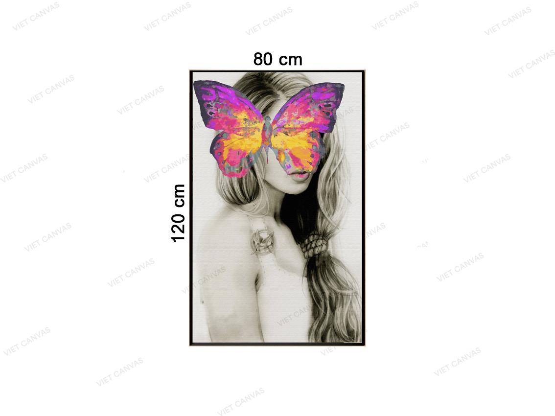 Tranh Cô Gái Và Cánh Bướm - VZ978