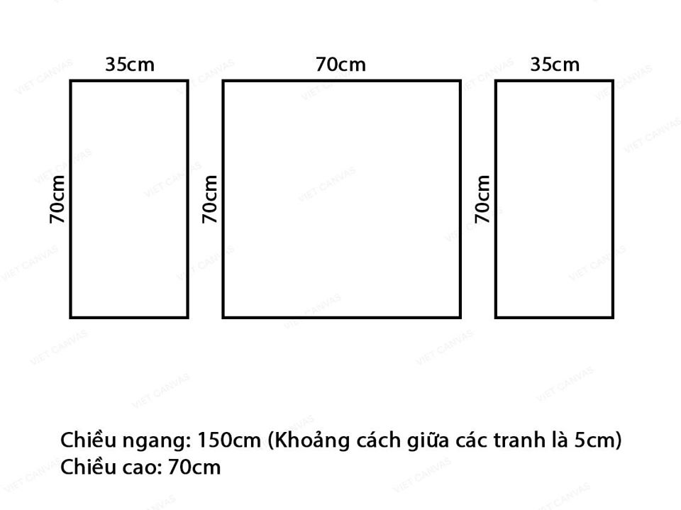 Bộ 3 Tranh Cây Và Hoa - VY069
