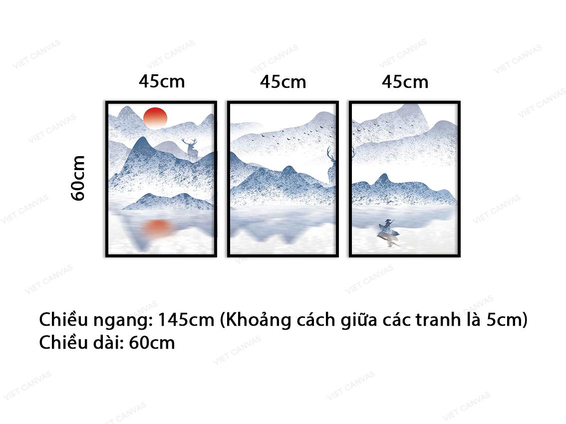 Bộ 3 Tranh Non Nước Tươi Đẹp - VC894
