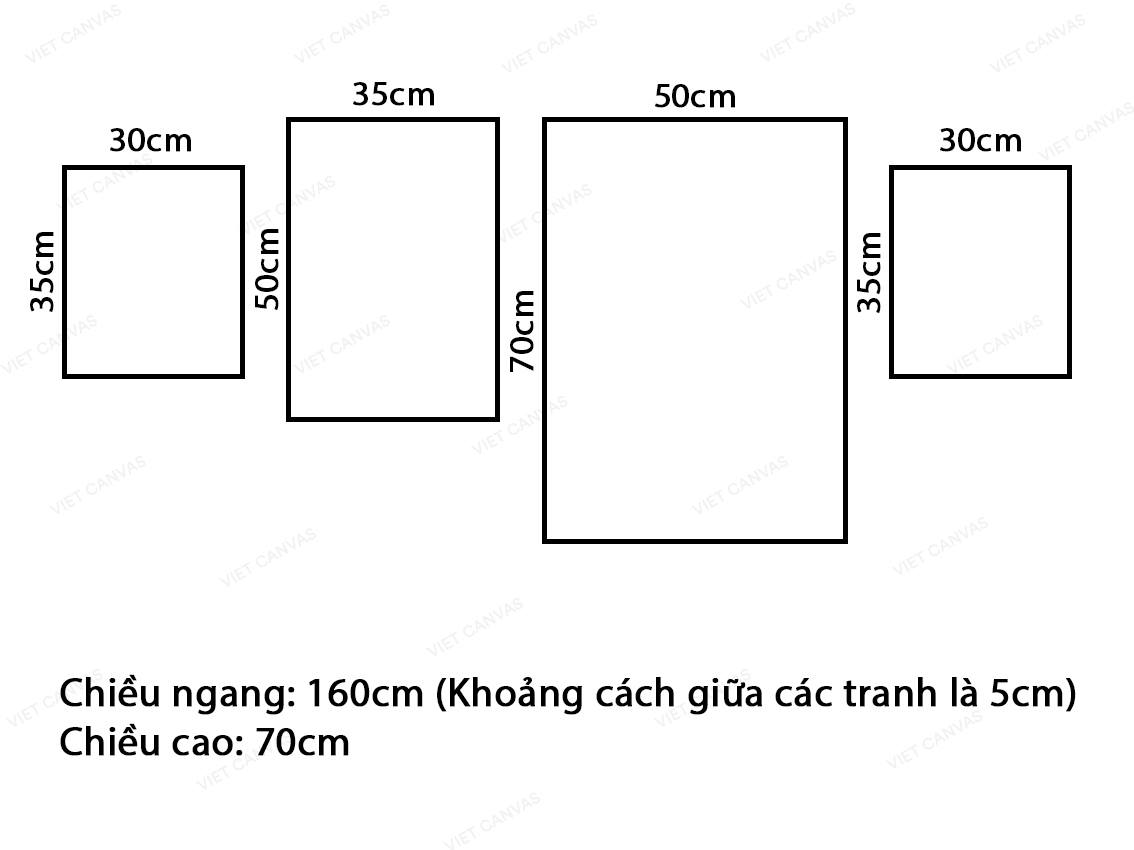 Bộ 4 Tranh Động Vật Ngộ Nghĩnh Và Lá Cây - VK178.1
