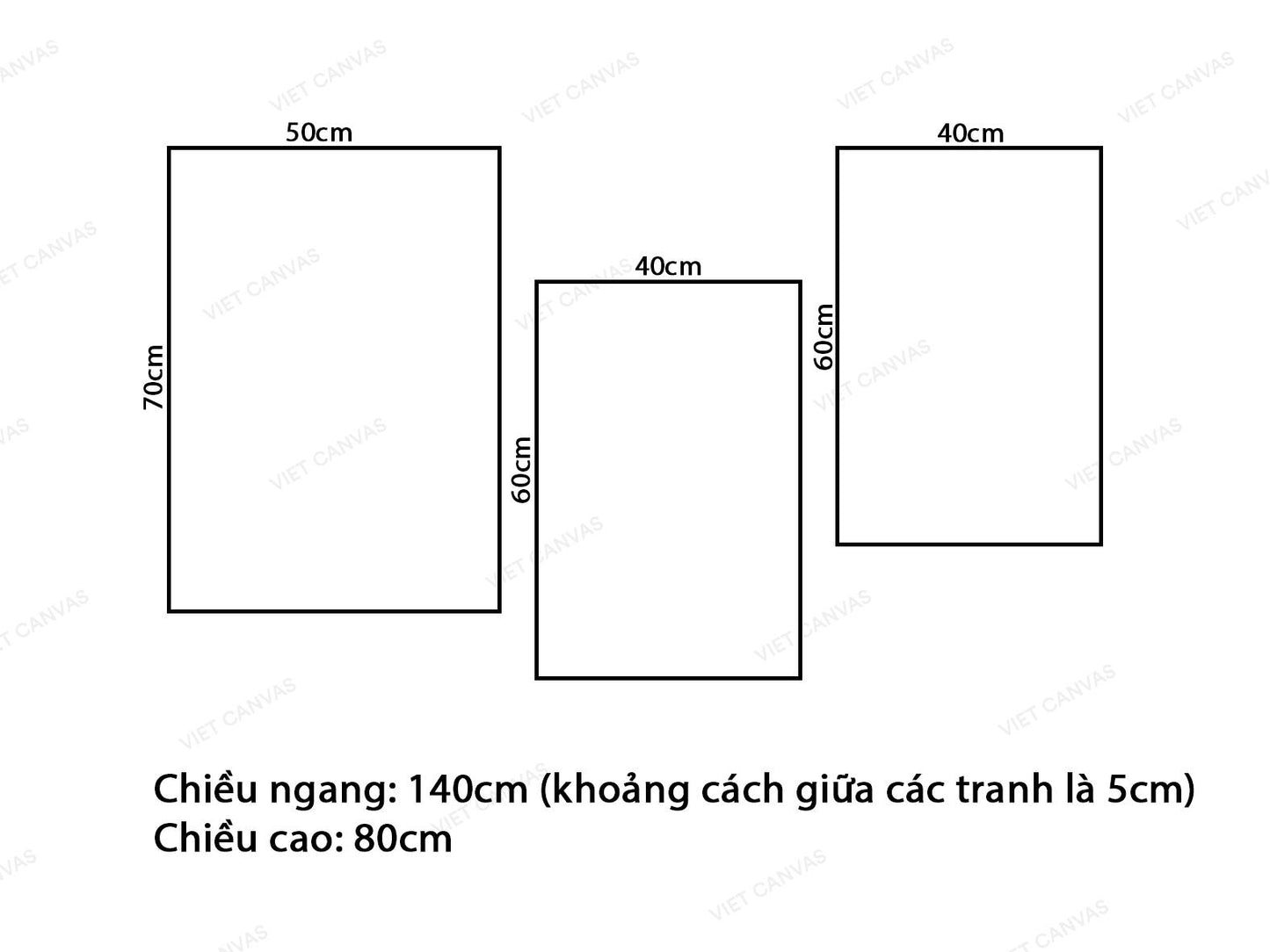 Bộ 3 Tranh Các Loại Hoa Gần Gũi - VZ940.1