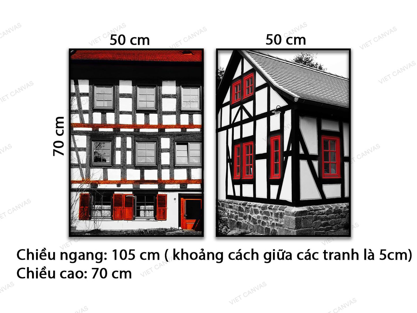 Bộ 2 Tranh Cửa Kính - VD247