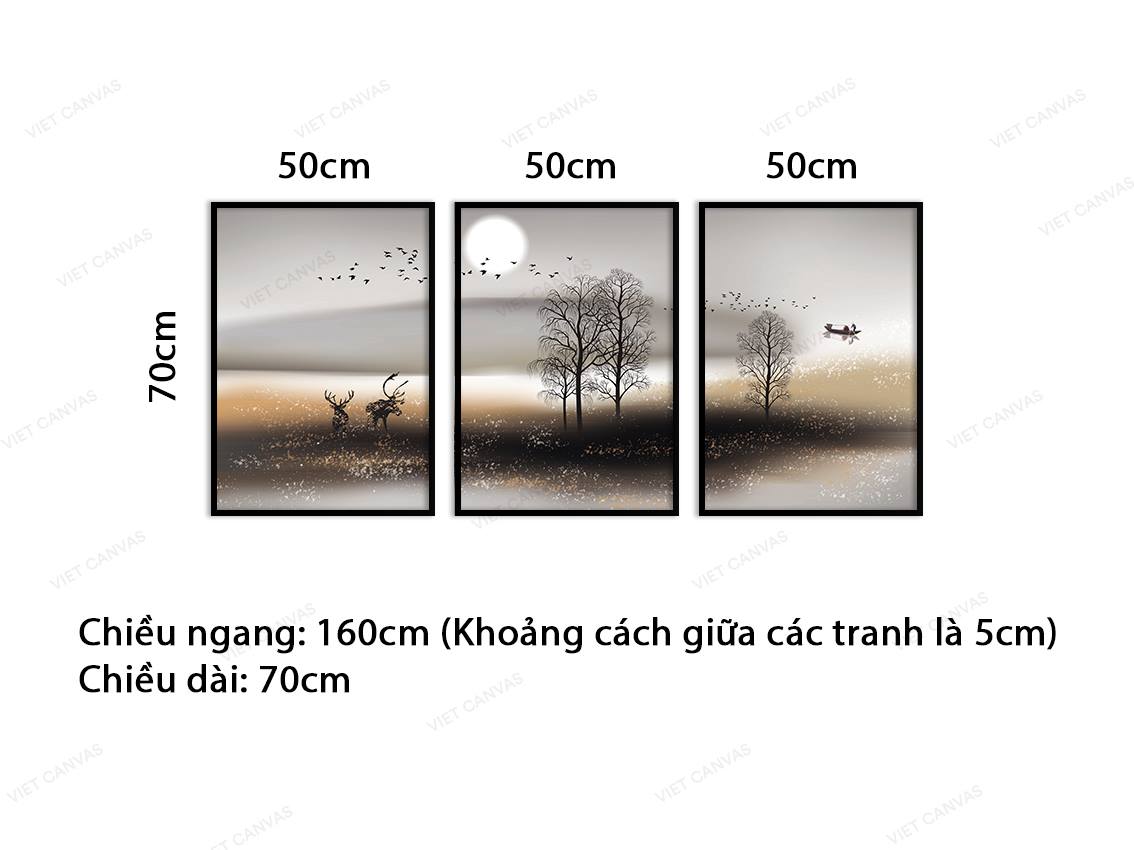 Bộ 3 Tranh Khu Rừng Đom Đóm - VD308