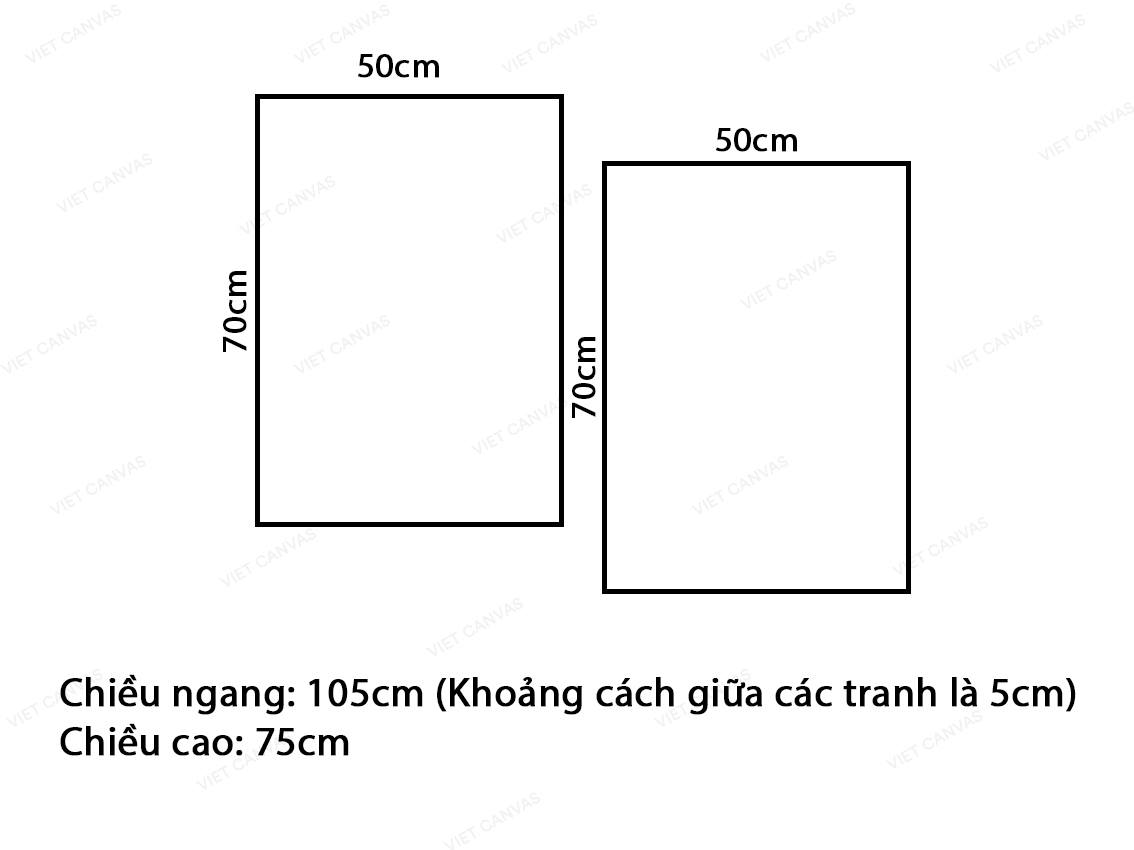 Bộ 2 Tranh Con Vật Ngộ Nghĩnh Và Lá Xanh - VK178.2