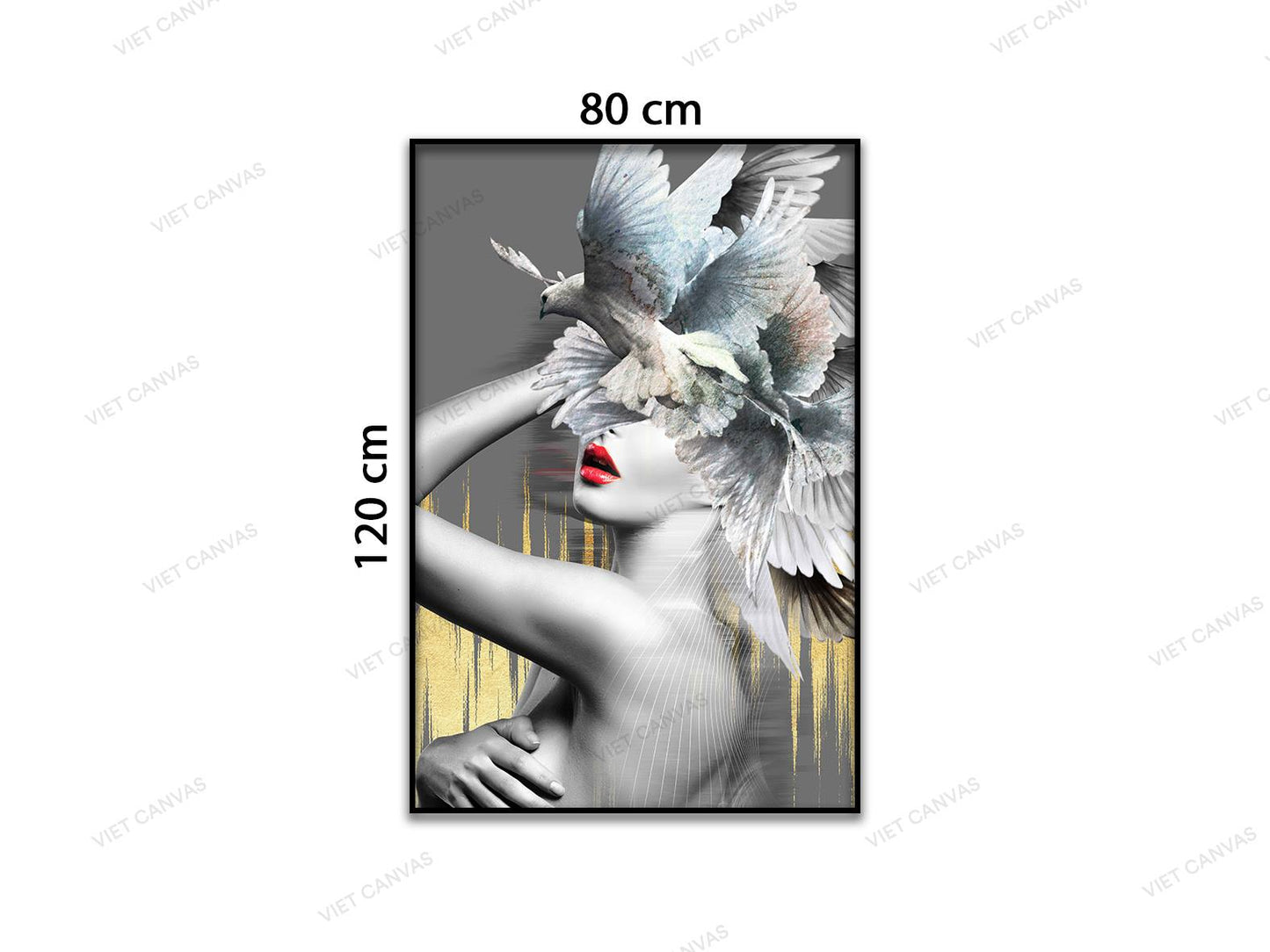 Tranh Cô Gái Và Chim Bồ Câu - VB185