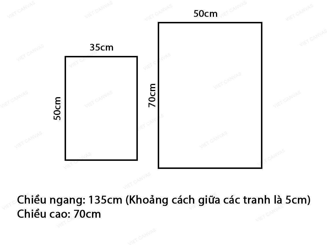 Bộ 2 Tranh Sao Biển Và Lá Cây - VK020.3