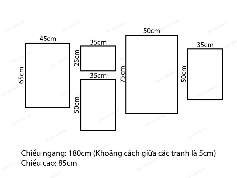 Bộ 5 Tranh Cây Hoa Hồng Và Quotes - VZ880