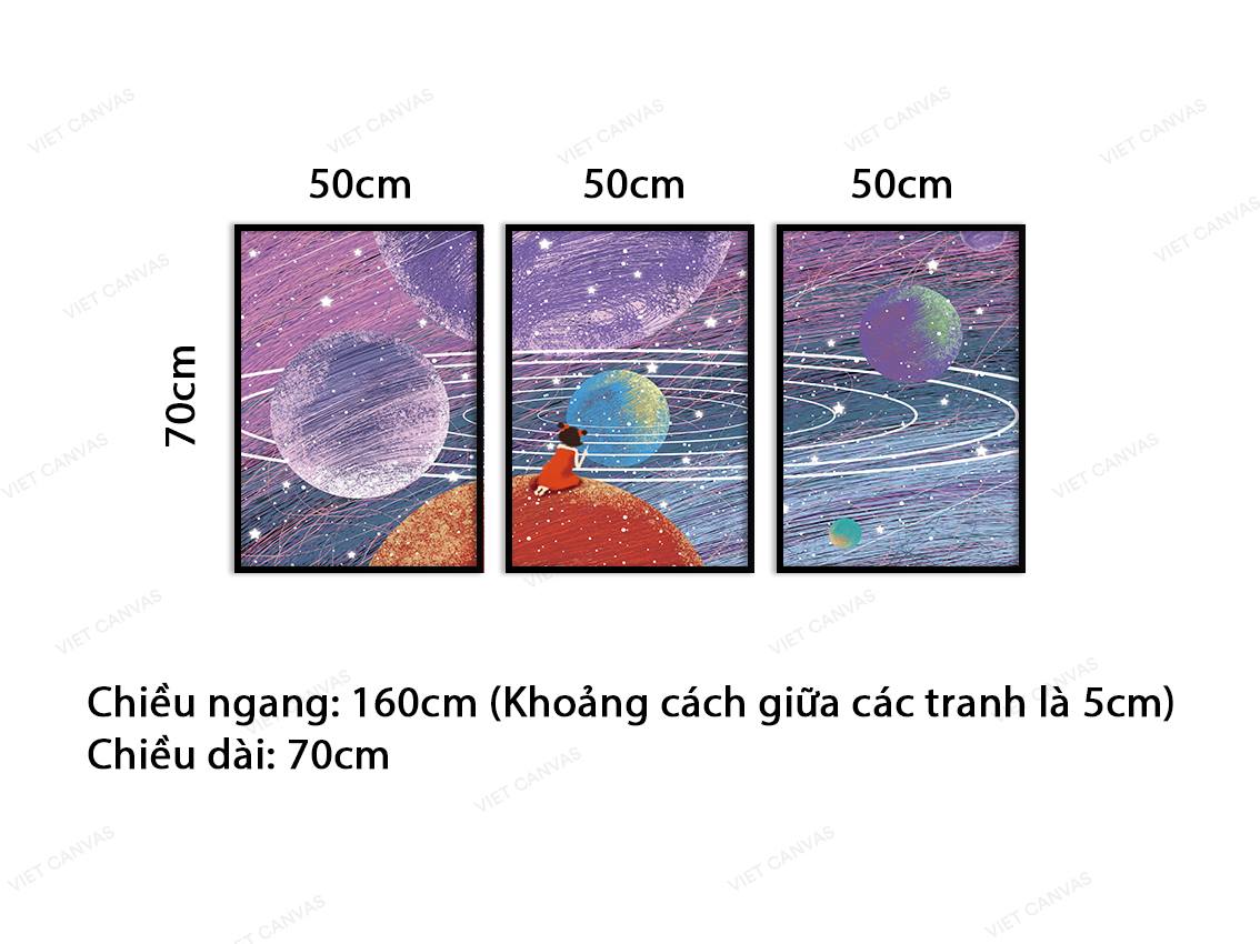 Bộ 3 Tranh Giấc Mơ Vũ Trụ Của Bé - VD319