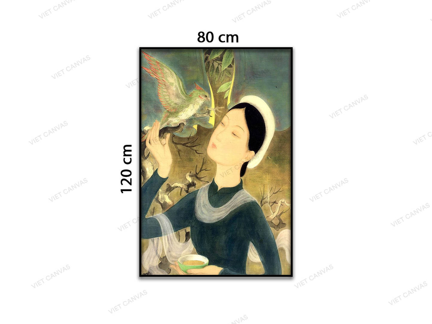 Tranh Cô Gái Và Chú Vẹt - VD205