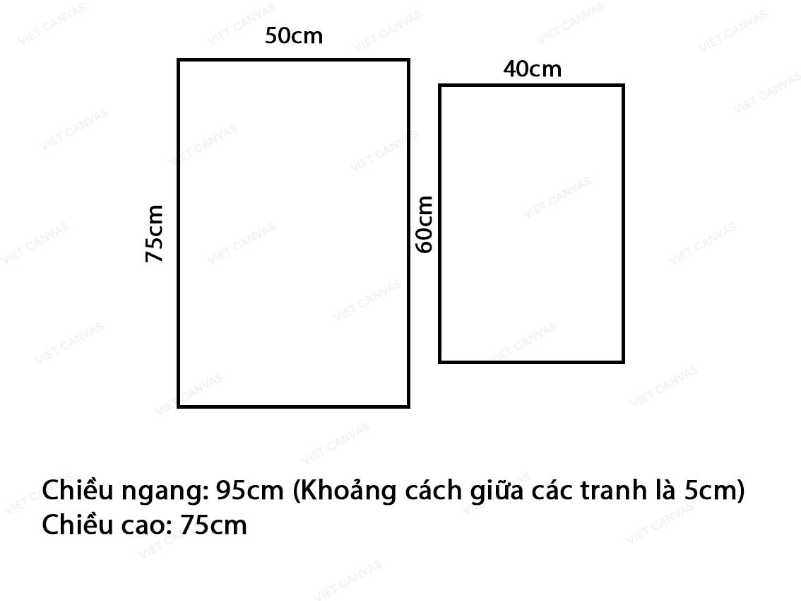 Bộ 2 Tranh Sóng Biển Và Quotes - VK004.2