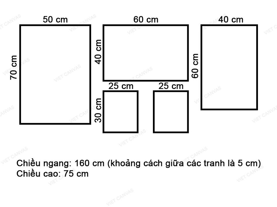 Bộ 5 Tranh Lá Cây Xanh, Dứa Và Quotes - VZ209.2