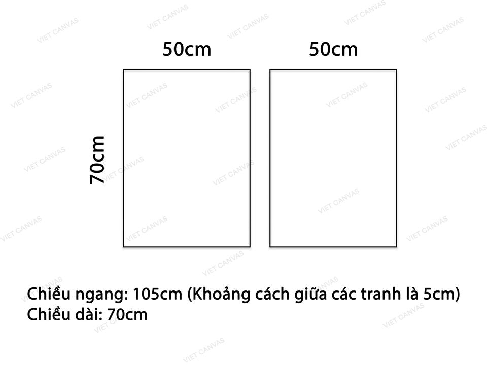 Bộ 2 Tranh Ánh Trăng Vàng - VY073.2