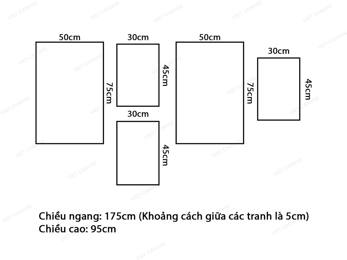 Bộ 5 Tranh Cây Cối, Quả Dứa, Quotes Và Biển Trời Lãng Mạn - VZ090.1
